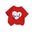 thumbnail image 3 of AWZXDE Hauts pour Filles Mignons à Imprimé Graphique Col Rond Manches Courtes T-Shirt d'Été Décontracté pour Tout-Petits Enfants Bébé, 3 of 5