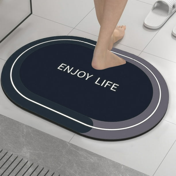Alfombrillas absorbentes para baño, cojines de terciopelo de cristal, alfombrillas para pies de inodoro, alfombrillas antideslizantes para puerta de baño, alfombrillas de baño de secado rápido para