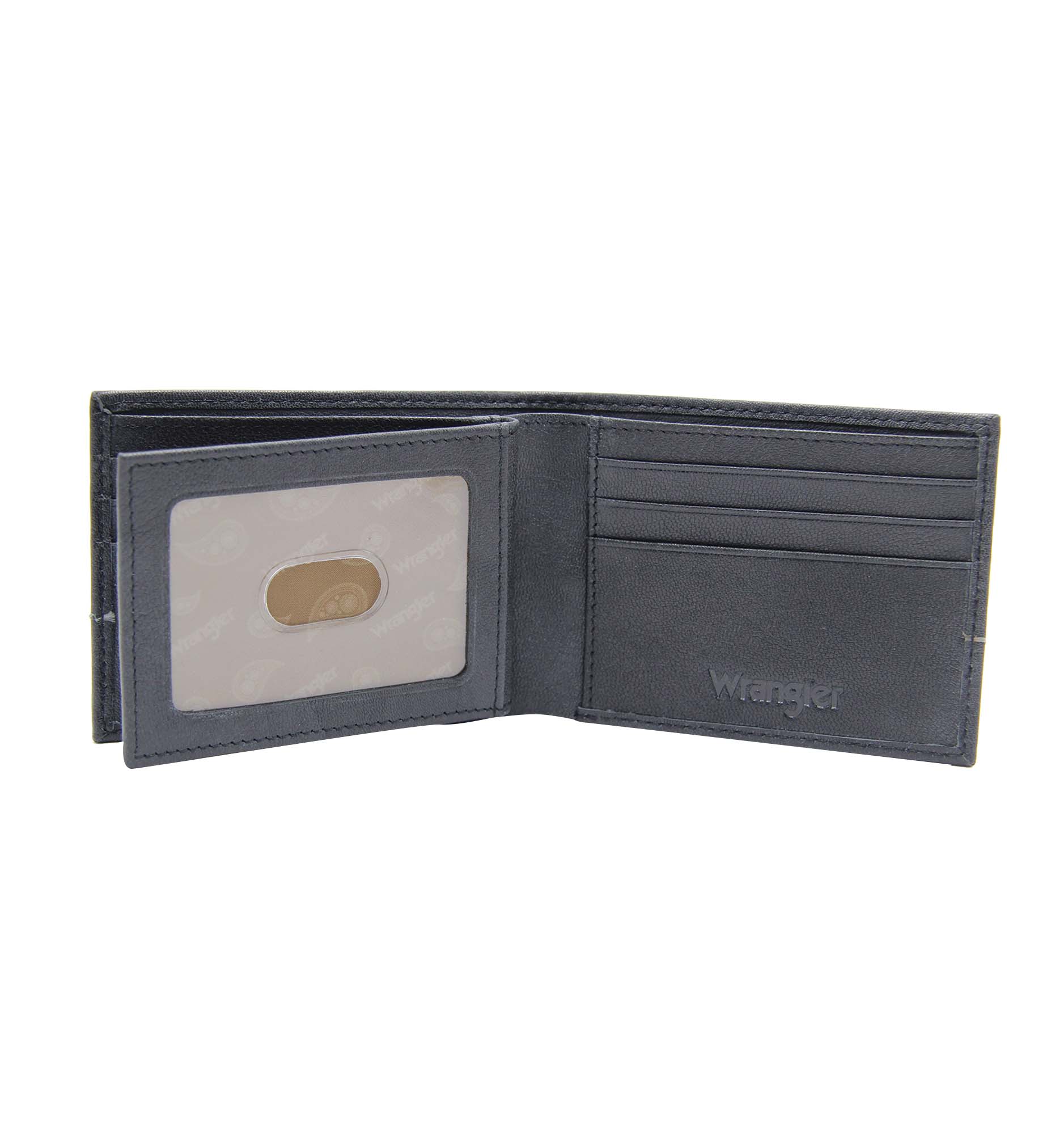 Wrangler Leather Bifold Wallet, Black photo 5
