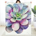 thumbnail image 2 of Creowell Flowers Durable Soft and Warm Flannel Blanket for Couch Bed Sofa, Multi-purpose Gift Blanket for All Season, Heat Transfer Printing, Multiple Sizes, High Quality Material, Easy Care 30x40in, 2 of 7