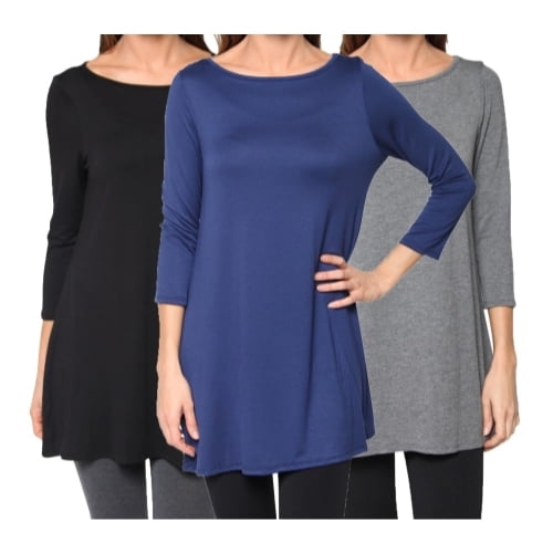 Free to Live 3 Pack Women's FTL Loose Fit Long Elbow Sleeve Jersey