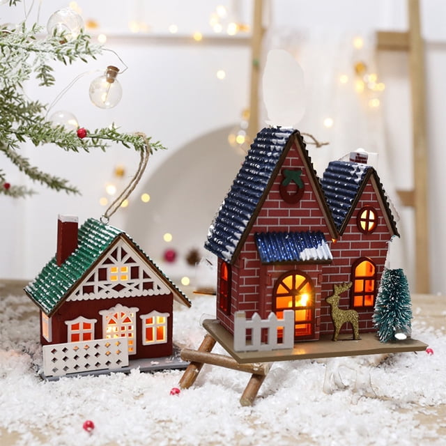Ganfancp Adornos Navideños de Madera para El Hogar Colgantes para Casas Pequeñas Adornos Creativos Ofertas Flash Liquidación 1 X Decoración Navideña