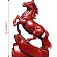 thumbnail image 4 of 2026 Chinese New Year Red Wood Horse Statue, 5.9" Feng Shui Decor for Wealth & Success, Lucky Figurine for Home Office Tabletop (K), 4 of 6