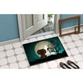 thumbnail image 4 of Halloween Scary Wire Haired Dachshund Chocolate Door Mat, 4 of 4
