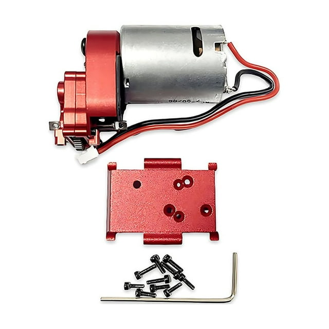 Wweixi 370 Motor 34T Boîte de Vitesses Transmission pour HobbyPlus 1/18 CR18P Rock Van Capacités de Conduite 370 Motor 34T Boîte de Vitesses Rouge 1Set