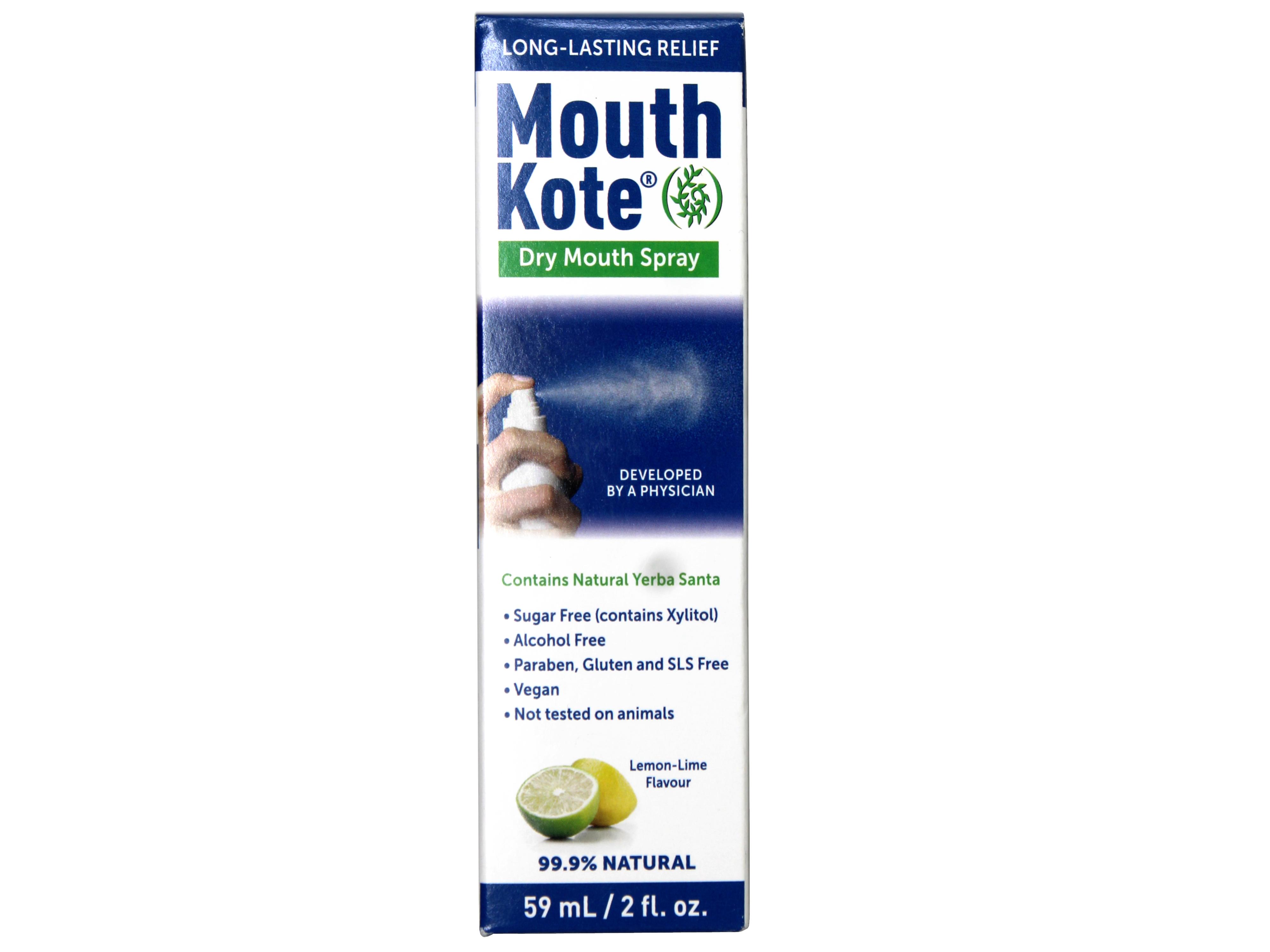 Mouth Kote Dry Mouth Spray, Sugar Free, Long-Lasting Relief, Lemon-Lime, 2 FL OZ - 3 Pack