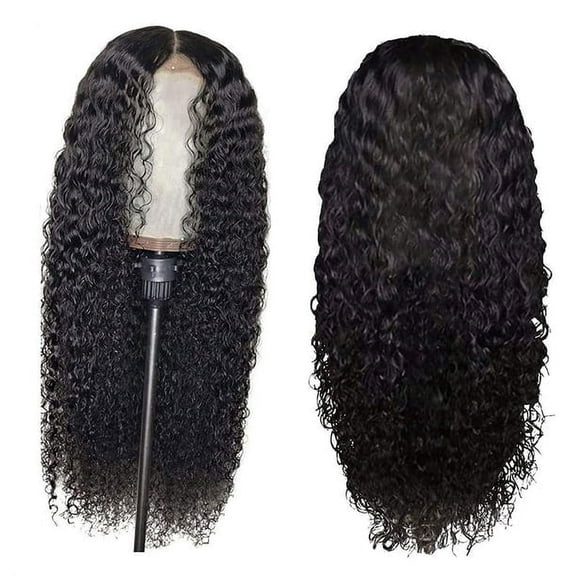 CFXNMZGR 24' Curly Hair Lace Wig Curly Hair Human Wig 360 Non-Stick Lace Front Wig