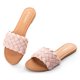 thumbnail image 1 of Sandalia FITORY plana con tira trenzada, punta abierta, slip-on rosa talla 8, 1 of 4