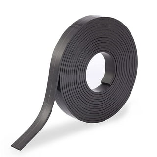 Baumgartens Adhesive-Backed Magnetic Tape Roll, Black, 10-ft