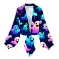 thumbnail image 5 of Gamivast Tie Front Cardigan for Women Halloween Long Lantern Sleeve Cropped Bolero Shrugs Print Lightweight Dress Cover Up Tops for Fall Party Casual Outerwear, 5 of 6