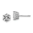 thumbnail image 4 of Sterling Silver 6.5mm Cubic Zirconia Stud Earrings, 4 of 5