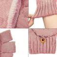 thumbnail image 3 of Winter Fingerless Gloves Mittens for Women Men Warm Wool Knitted Convertible Flip Top Mittens for Cold Weather, 3 of 6