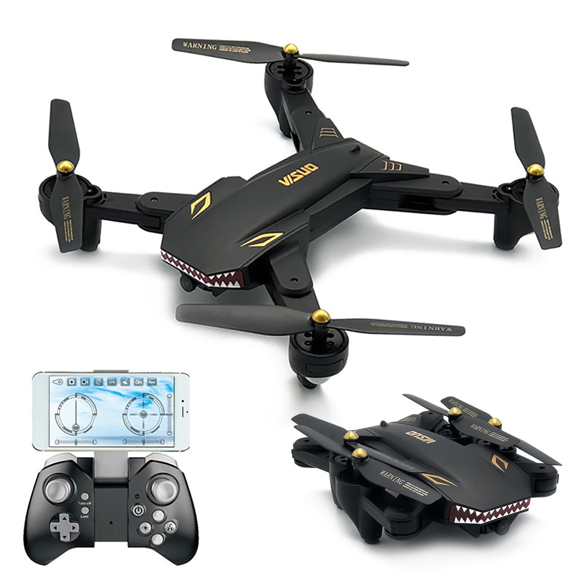 VISUO XS809S Foldable RC Drone with 2.0MP Wide Angle FPV Camera Altitude Hold 