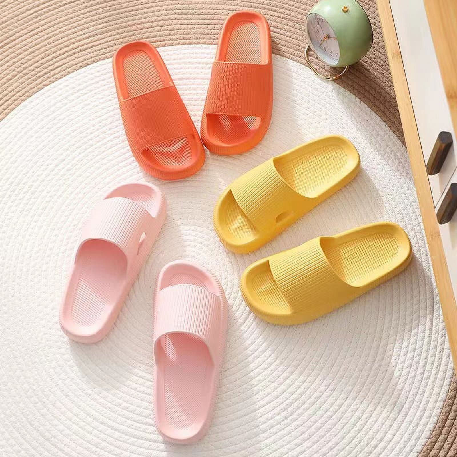 Women Home Slippers Summer Beach Soft Sole Slides Fashion Sandals Men Light  Bathroom Flip Flops Indoor Non-Slip Shoes (Color : F, Size : 36-37(Suggest