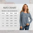 thumbnail image 2 of TEMOFON Womens Long Sleeve Tops Fall Dressy Casual Crew Neck Henley Shirts Lightweight Soft Sweaters Loose Pullover Tops M, 2 of 9