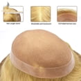 thumbnail image 6 of Lyrical Hair Toupee for Men Fine Mono Mens Toupee Human Hair Replacement Systems Monofilament with NPU Hairpiece for Man Black Brown Blonde Gray Hair Wig Unit, 6 of 6