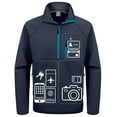 thumbnail image 2 of Little Donkey Andy Men's Half Zipper Pullover, Windproof Softshell MTB Mountain Bike Jacket for Cycling Golf Workout (Navy Blue XL), 2 of 8