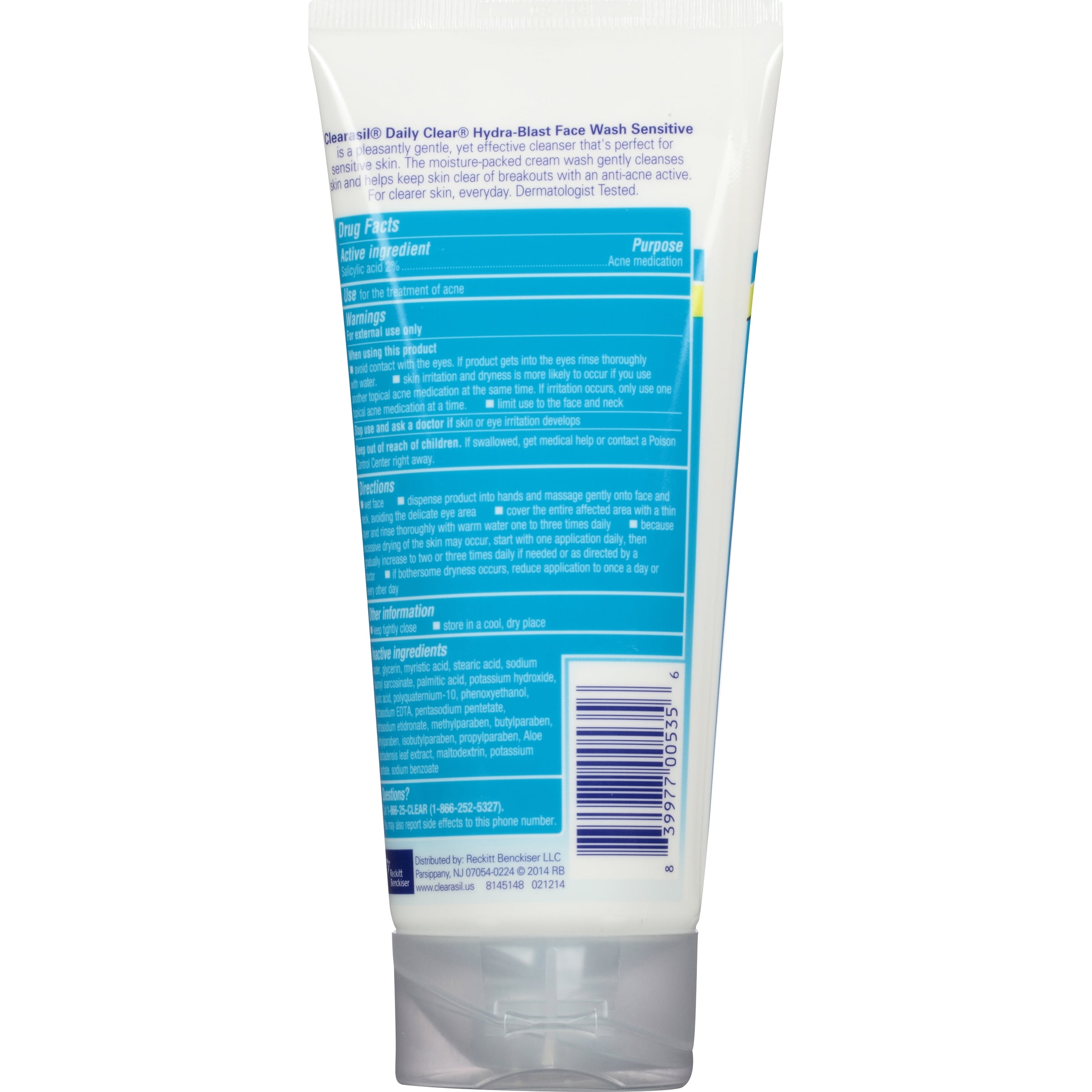 clearasil hydra blast face wash