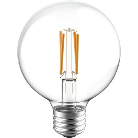 FGERFE-Reveal LED Light Bulbs, 60 Watt, G25 Globe Bulbs, Medium Base (2 Pack)