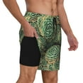 thumbnail image 2 of Kdxio Succulents Print Men'S Swim Trunks With Compression Liner 7 Inch Inseam Quick Dry Swim Shorts, 2 of 7