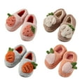 thumbnail image 4 of Boys Girls Cute Cartoon Slippers Kids Plush Warm Winter House Shoes, 4 of 6