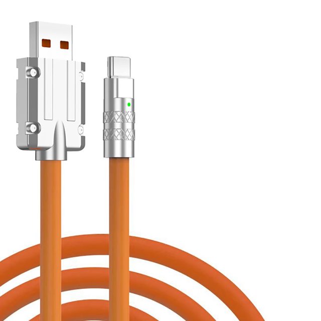 Cable 120W 6A USB Tipo-C Carga Rápida para (2m ) Naranja