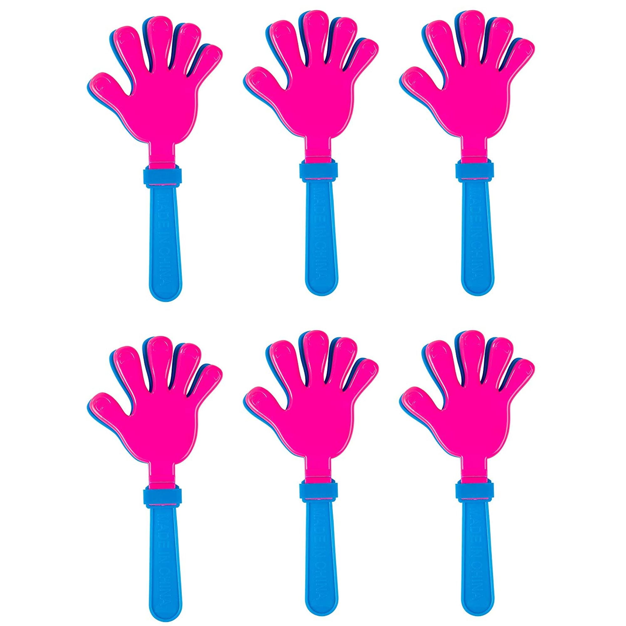 Hand Clappers 6Pack Plastic Noisemakers, Perfect Party Favors and