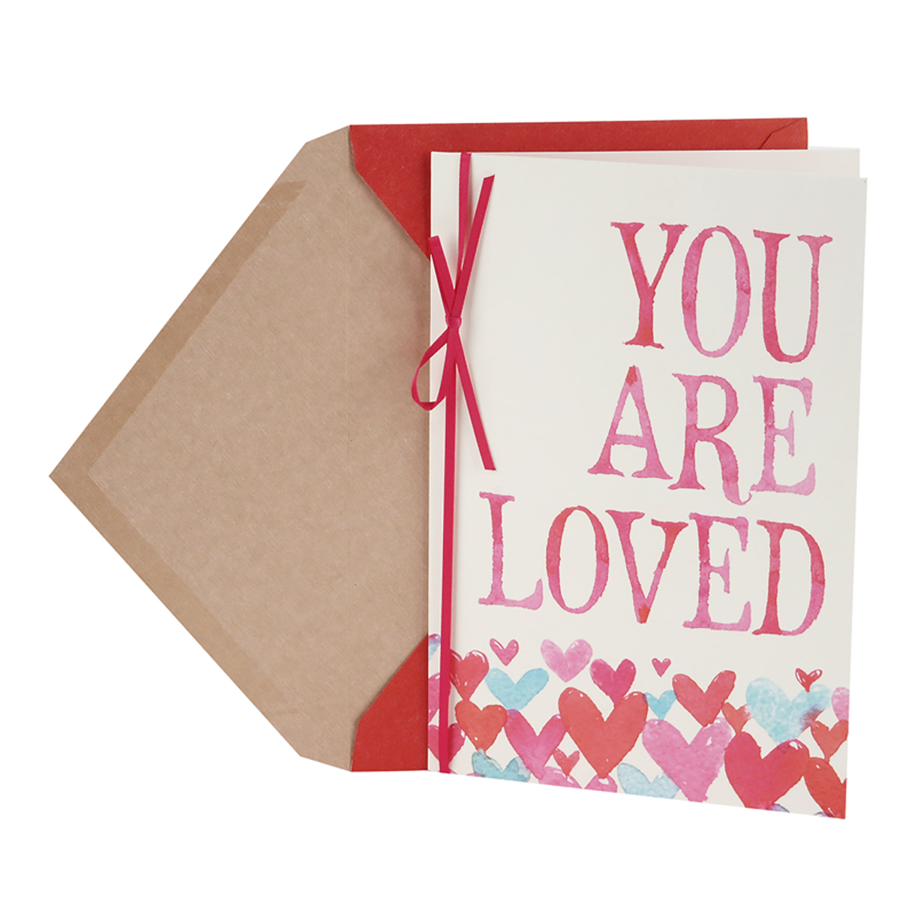Hallmark Mahogany Valentine's Day Card (Watercolor Hearts) Walmart
