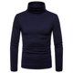 thumbnail image 1 of Suéter de punto de cuello alto para hombre, Jersey informal, ajustado, básico, doble cuello, Tops de otoño e invierno, 1 of 2