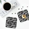 thumbnail image 4 of Lsque Horse Silhouette Pattern 4" Drink Coasters Set of 4, PVC Leather Absorbent Coasters, Table Coaster Set Decorative Coffee Cup Coasters Housewarming Gift-Square, 4 of 6