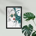 thumbnail image 2 of Wynwood Studio Fashion and Glam Framed Wall Art Prints 'Poolside Girl' Makeup Home Décor - Red, Gold, 13" x 19", 2 of 4