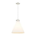 thumbnail image 2 of Innovations Lighting  Newton Cone - 1 Light 18" Cord Hung Pendant Polished Nickel/Matte White, 2 of 5