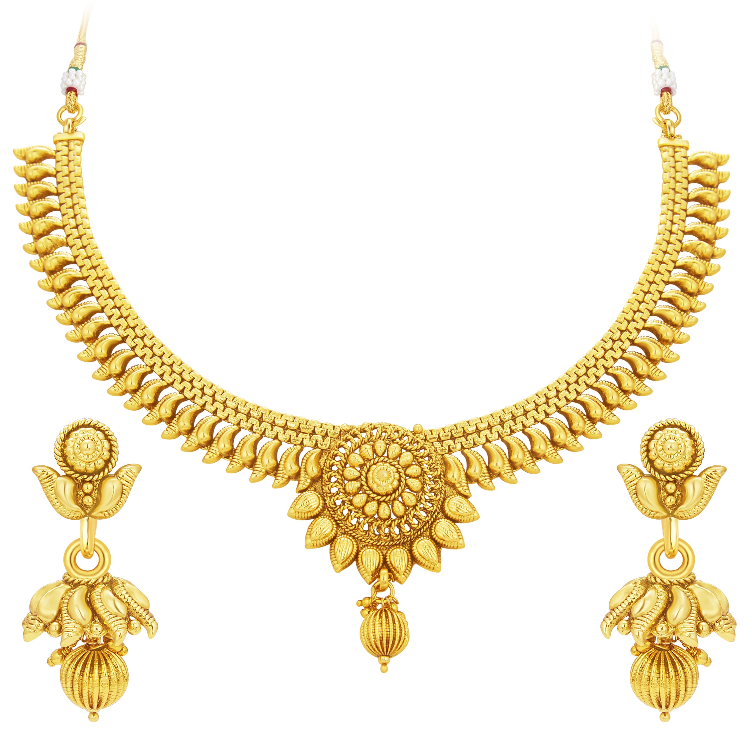 Sukkhi Elegant Gold Plated Choker Necklace Set For Women