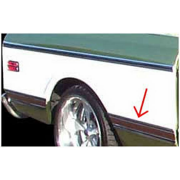 Brothers Trucks MFBL91L Bedside Molding - Front Of Wheel - Longbed - Black -Left