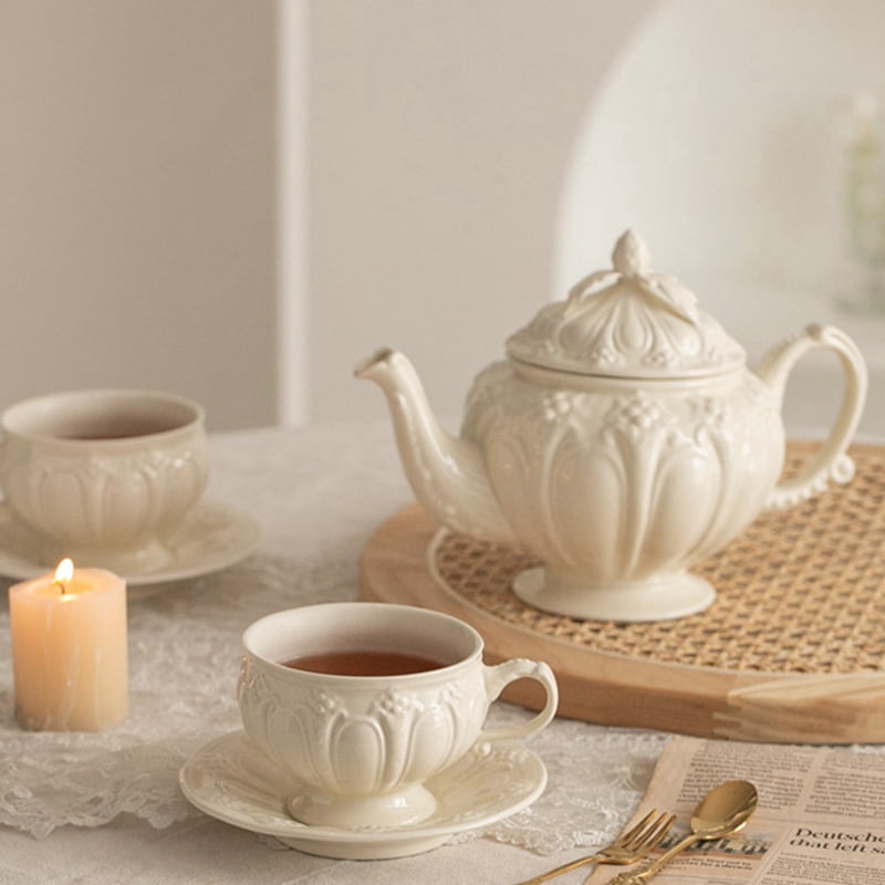 Afternoon Teapot Retro Elegant Cup and Saucer Black Tea Home New Bone