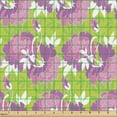 thumbnail image 2 of Garden Art Fabric by the Yard Upholstery, Romantic Floral Pattern with Peony Flourish Rustic, Decorative Fabric for DIY and Home Accents, Pink Lime Green by Ambesonne, 2 of 5