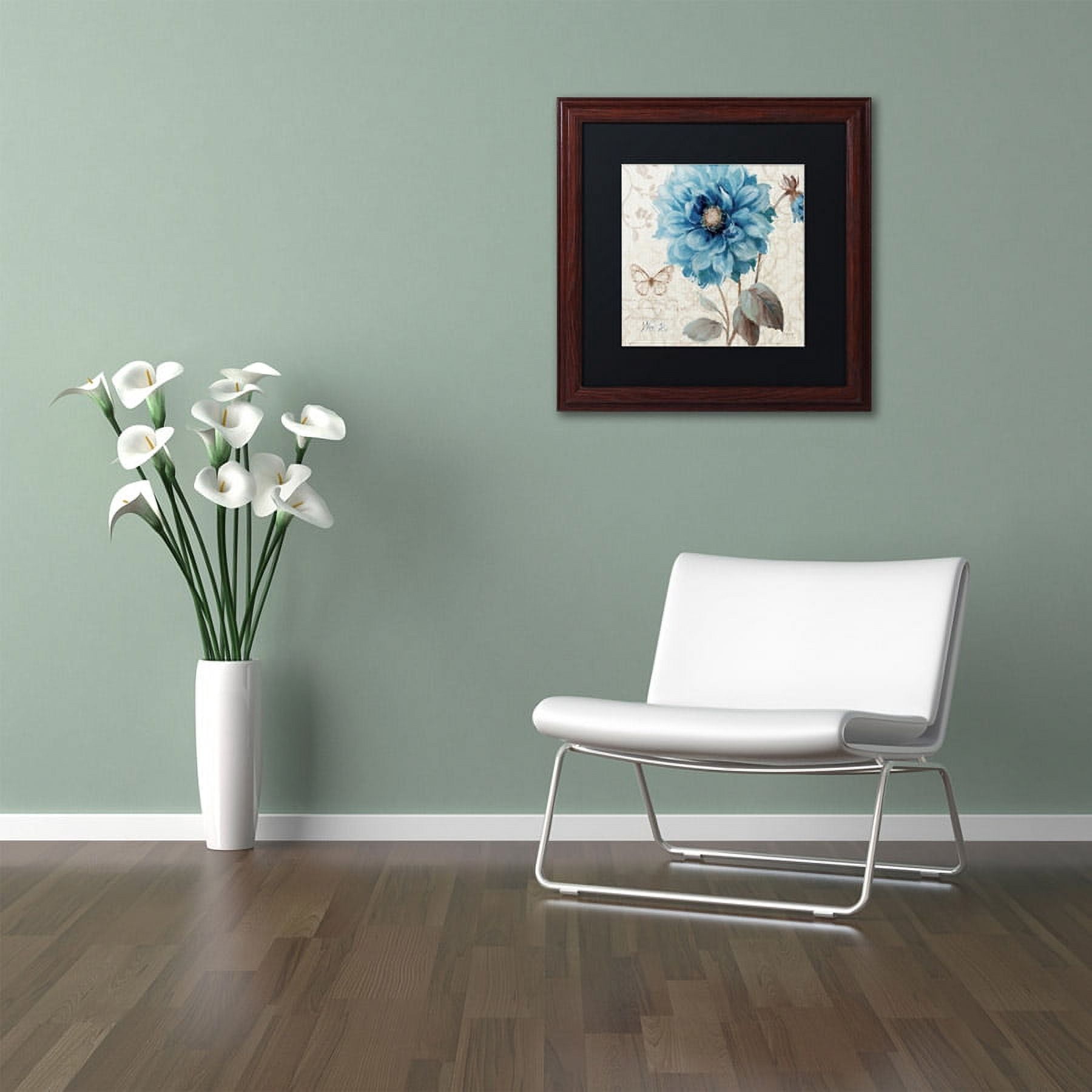 Trademark Fine Art "A Blue Note II" Canvas Art by Lisa Audit, Black Matte, Wood Frame