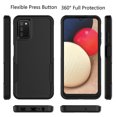 thumbnail image 2 of For Samsung Galaxy A03S Case, Phone Case for Galaxy A03S 6.5 inch, Takfox Sturdy Rugged 2 in 1 Hybrid Heavy Duty Armor Hard Plastic & Rubber Shockproof Full Body Bumper Cover (Black), 2 of 9