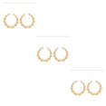 thumbnail image 1 of Sonducket 2 Piezas Pendientes de Mujer Patrón de Nudo de Bambú Western Punk Elegancia Elegante Chica Oreja Cuelga Joyería Decoración Mujeres Type1 NO1 Sonducket CBP388117, 1 of 6