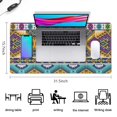 thumbnail image 5 of Long Mouse Pads for Desk,Yellow Geometric Boho Pattern Desk Mats on Top Of Desks, Desk Mouse Pad Extra Large with 3mm Non-Slip Base and Stitched Edge for Gaming,Office,Work,Home 31.5"x15.7", 5 of 6
