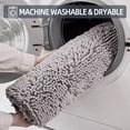 thumbnail image 4 of Bathroom Chenille Bath Rug 24"x16", Thick Soft Absorbent Chenille Bath Rugs with Non-Slip Rubber Backing Quick Dry Mats, Machine Washable Rugs for Bathroom, Shower, and Tub,Gray, 4 of 9