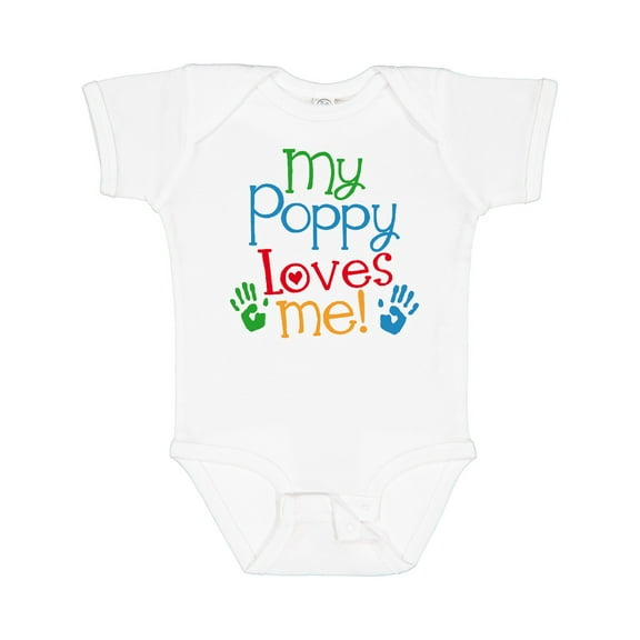 Inktastic My Poppy Loves Me Boys or Girls Baby Bodysuit
