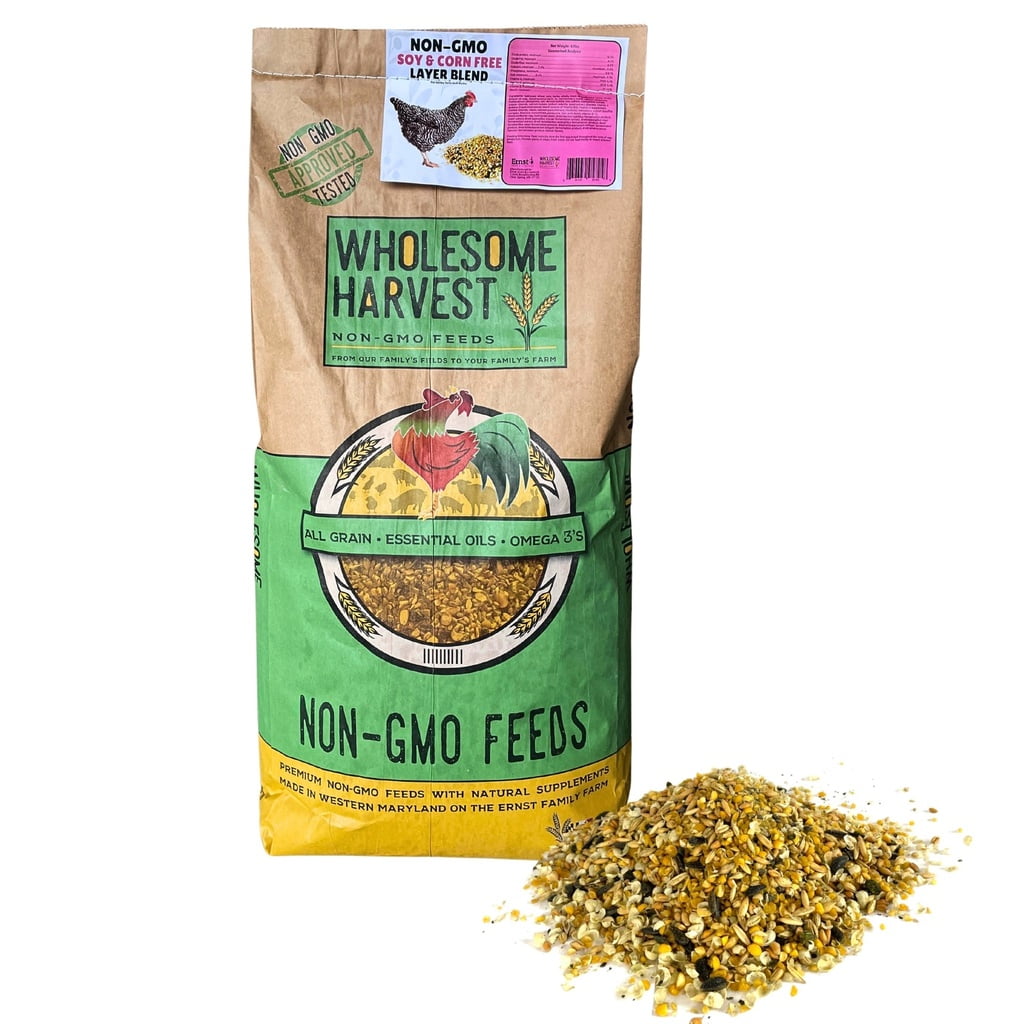 Wholesome Harvest Non-GMO Soy Free-Corn Free Whole Grain Layer Mash, 40lb