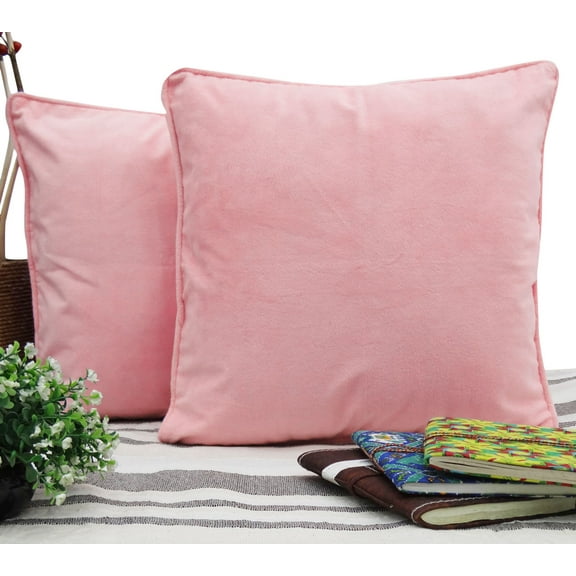 "Lot Of 2 Pcs Decorative Cushion Cover Pink Home Decor Throw Pillow Case 18" X 18""