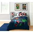 thumbnail image 6 of Saturday Park Marvel Invincible 100% Organic Cotton Kids' Duvet Cover & Sham Set, Blue, Twin, Duvet Sets, 6 of 6