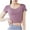 Purple T-shirts for women, variant on jtjvou Short Drying Yoga Top Elastic Chest Cushion Sports Tight Fitting Breathable Comfortable Summer Short Sleeve Crewneck Athletic Wear Daily Workout Apparel Yellow S