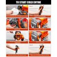 thumbnail image 3 of YNCE 52CC Gas Backpack Leaf Blower, 550CFM 1.7HP 2 Cycle Engine, Heavy-Duty Leaf & Snow Blower for Lawn, Garden & Commercial Use (Orange_1), 3 of 10