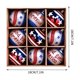 thumbnail image 3 of Juego de 9 bolas decorativas galvanizadas de 6 cm, color rojo, blanco y azul, para el Día de la Independencia | Decoración patriótica para fiestas del 4 de julio, de plástico, pintadas a mano,, 3 of 5
