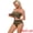 Brown, variant on Women's Strapless Shapewear Front Hook Push Up Bodysuit S White