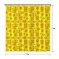 thumbnail image 5 of Sunflower and Flower Yellow Pattern Modern Waterproof Shower Curtain Set with 12 Hooks, Washable Decorative Bathroom Shower Curtain, 5 of 6